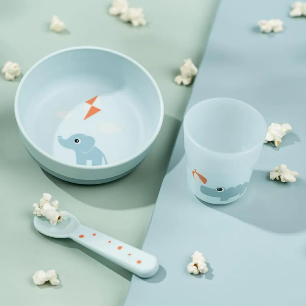 Coffret premier repas Foodie Playground bleu