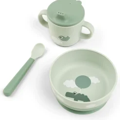 Coffret premier repas Happy clouds Vert (3 pièces)