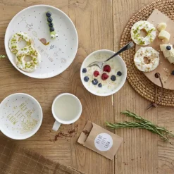 Coffret repas en porcelaine rose Garden Explorer (3 pièces)