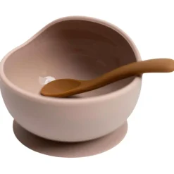 Coffret repas en silicone Sable-Caramel (2 pièces)