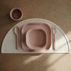 Coffret repas en silicone Blush (3 pièces)