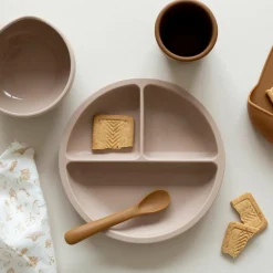 Coffret repas en silicone Sable-Caramel (4 pièces)