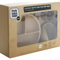 Coffret repas en silicone Sable-Caramel (4 pièces)