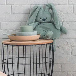 Coffret repas en silicone sable-vert (4 pièces)