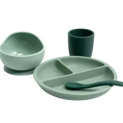 Coffret repas en silicone Vert Sauge-Vert Sapin (4 pièces)