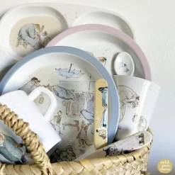 Coffret repas Ernest et Célestine bleu (5 pièces)