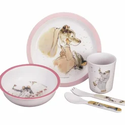 Coffret repas Ernest et Célestine rose (5 pièces)