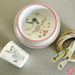 Coffret repas Ernest et Célestine rose (5 pièces)