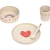 Coffret repas Happy Rascals Coeur lavande (4 pièces)