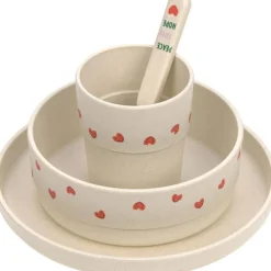 Coffret repas Happy Rascals Coeur lavande (4 pièces)