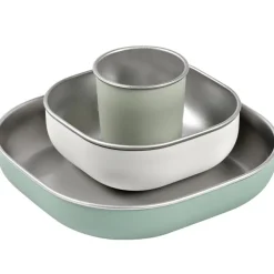 Coffret repas inox sage green