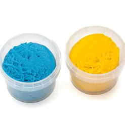 Coffret Suri 2 pots bleu + jaune pâte à modeler naturelle et vegan