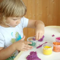 Coffret Suri 2 pots orange + violet pâte à modeler naturelle et vegan