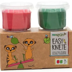 Coffret Suri 2 pots rouge + vert pâte à modeler naturelle et vegan