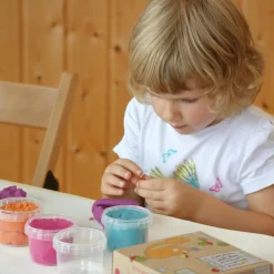 Coffret Suri 2 pots rouge + vert pâte à modeler naturelle et vegan