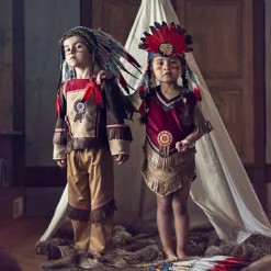 Coiffe indienne Anoki rouge