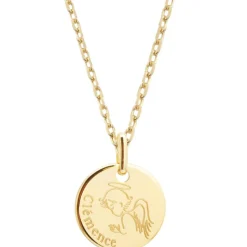 Collier chaîne dessin Ange personnalisable (plaqué or)