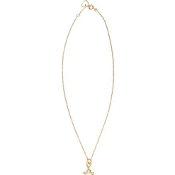 Collier chaîne Grande initiale goldfilled jaune (personnalisable)