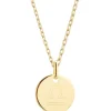 Collier chaîne médaille Balance personnalisable (plaqué or)