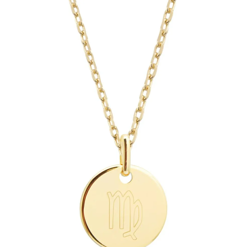 Collier chaîne médaille Vierge personnalisable (plaqué or)