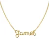 Collier chaîne Prénom goldfilled jaune (personnalisable)