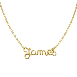 Collier chaîne Prénom goldfilled jaune (personnalisable)