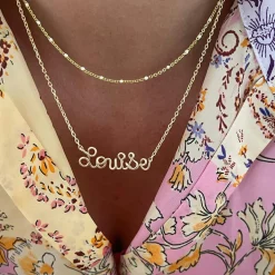 Collier chaîne Prénom goldfilled jaune (personnalisable)