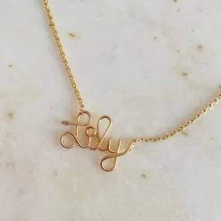 Collier chaîne Prénom goldfilled jaune (personnalisable)