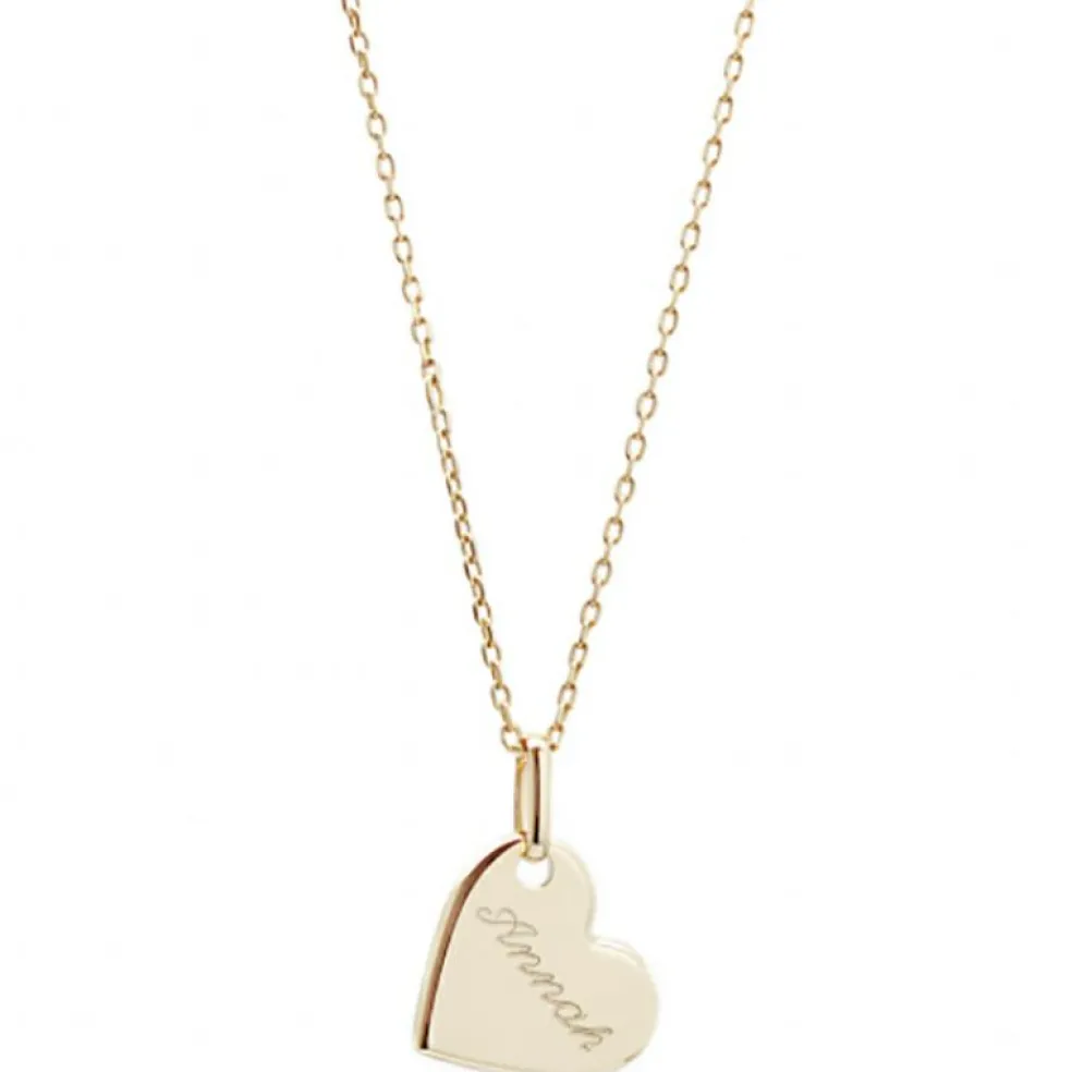 Collier enfant Kids coeur personnalisable (plaqué or)