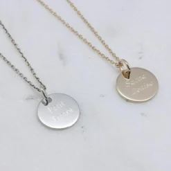 Collier enfant Petite médaille personnalisable (plaqué or)