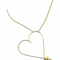 Collier Mon grand cœur (goldfilled jaune 14 carats)