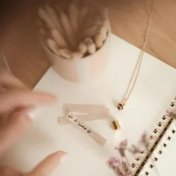 Collier Mon Petit Secret personnalisable (argent rhodié)