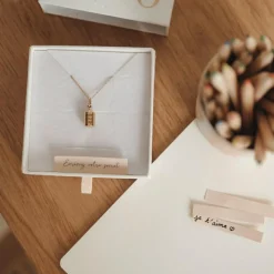 Collier Mon Petit Secret personnalisable (plaqué or jaune)