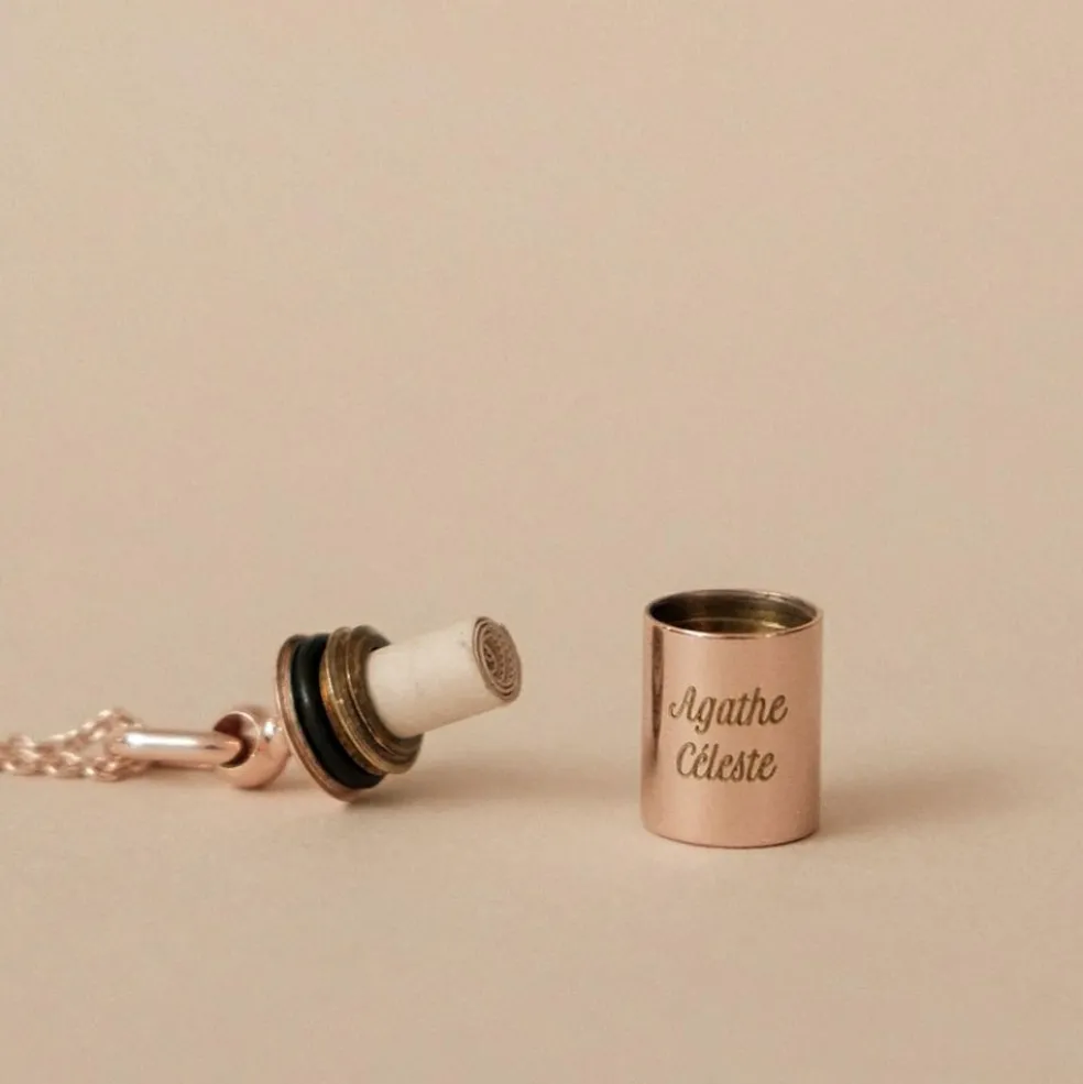 Collier Mon Petit Secret personnalisable (plaqué or rose)