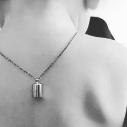 Collier personnalisable argenté rhodié