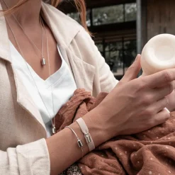 Collier personnalisable en argenté rhodié