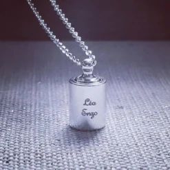 Collier personnalisable en argenté rhodié