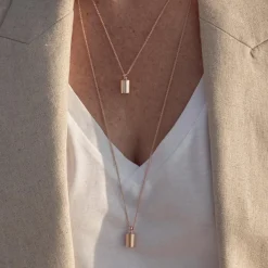 Collier personnalisable plaqué or rose