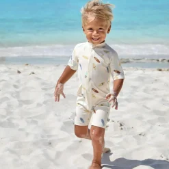 Combinaison anti-UV Planches de surf écru (07-12 mois)