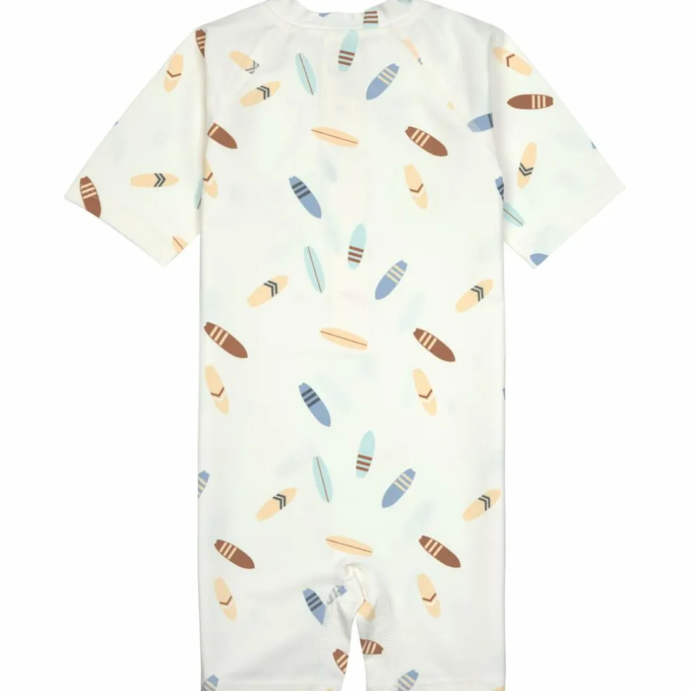 Combinaison anti-UV Planches de surf écru (07-12 mois)