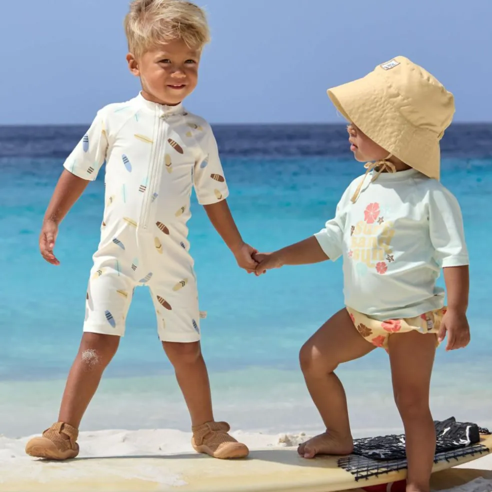 Combinaison anti-UV Planches de surf écru (07-12 mois)