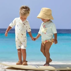 Combinaison anti-UV Planches de surf écru (07-12 mois)