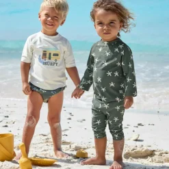 Combinaison anti-UV Étoile de mer olive foncé (13-18 mois)