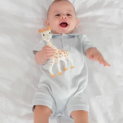 Combishort bleu clair Sophie la girafe (12 mois)