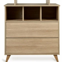 Commode à langer 2 tiroirs Loft Honey Ash