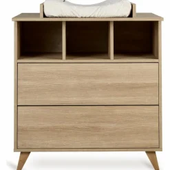 Commode à langer 2 tiroirs Loft Honey Ash