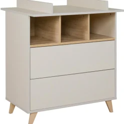 Commode à langer 2 tiroirs Loft Argile-Clay