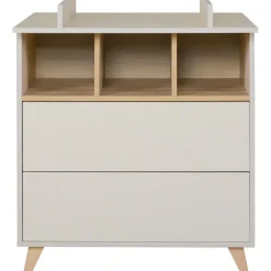 Commode à langer 2 tiroirs Loft Argile-Clay