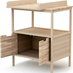 Commode à langer en bois de hêtre brut Essentiel