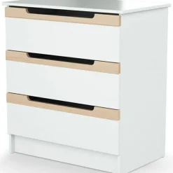 Commode à langer en bois de hêtre verni Carrousel blanc